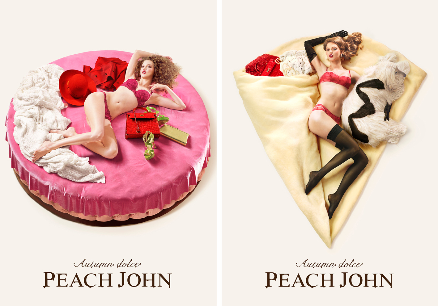 ピーチ・ジョン　Peach John　秋の広告 ドルチェ広告 スウィーツ　ベリーケーキ　クレープ　