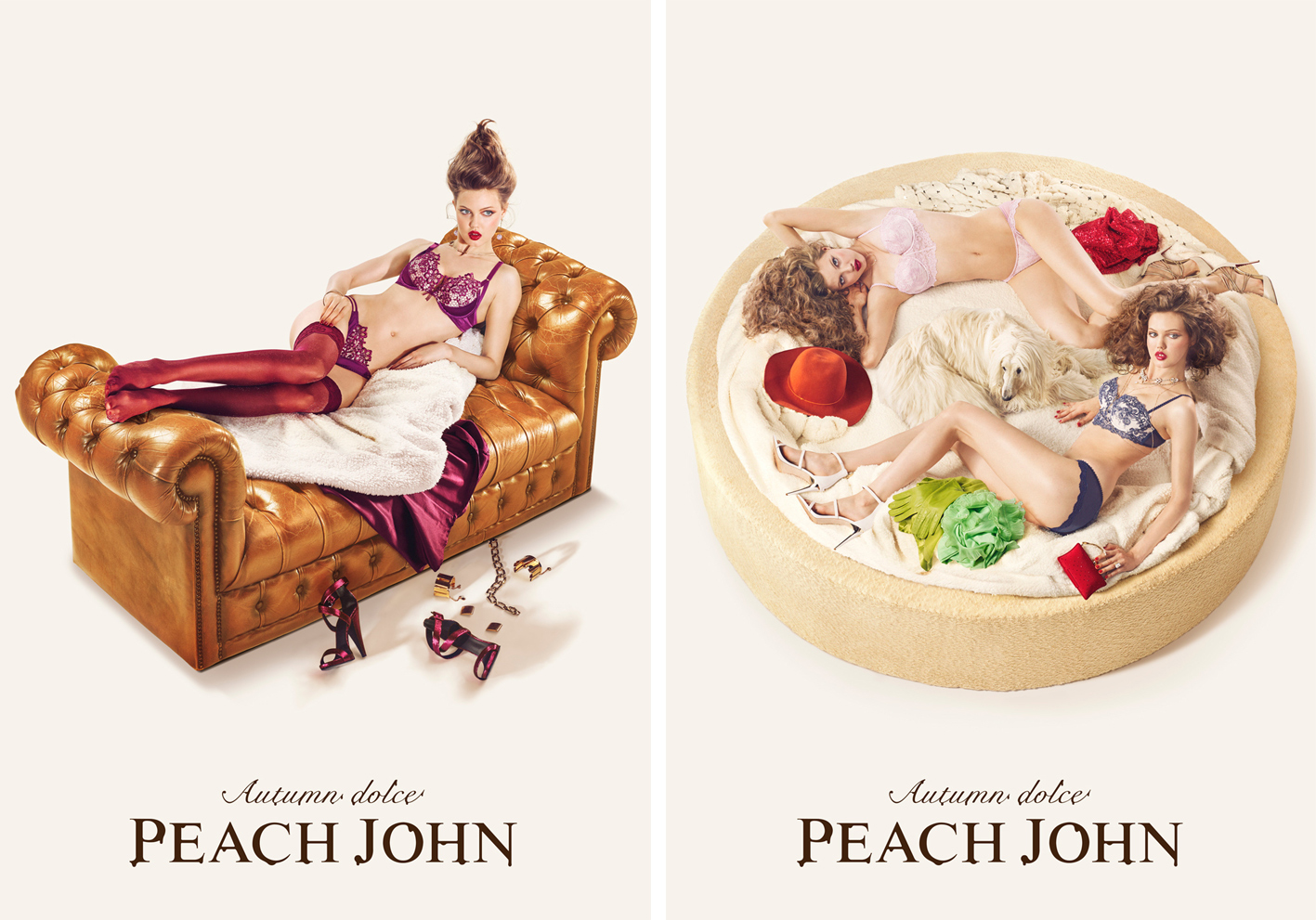 ピーチ・ジョン　Peach John　秋の広告 ドルチェ広告 スウィーツ　パイケーキ　ロールケーキ