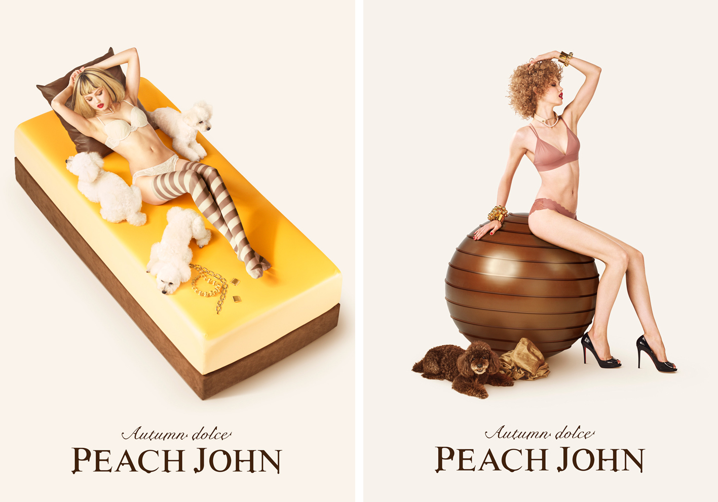 ピーチ・ジョン　Peach John　秋の広告 ドルチェ広告 スウィーツ　シトラスケーキ　トリュフ